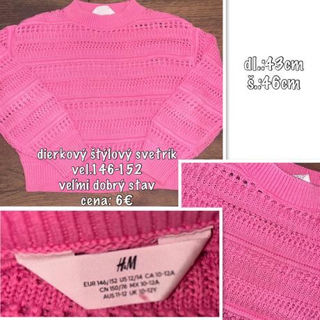 Štýlový svetrík, h&m,146
