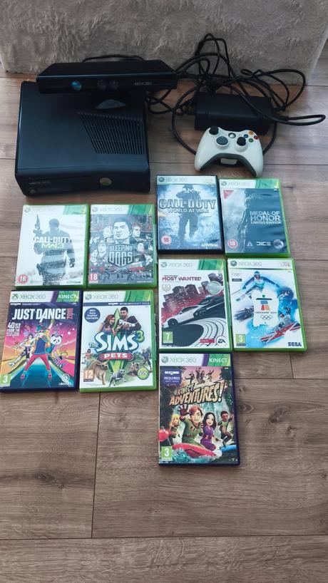 Xbox 360+ kinect a 9 hier, 