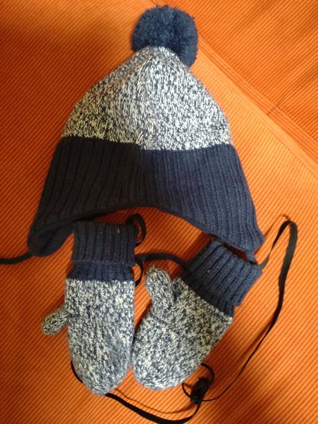 Čiapka + rukavice, h&m,74