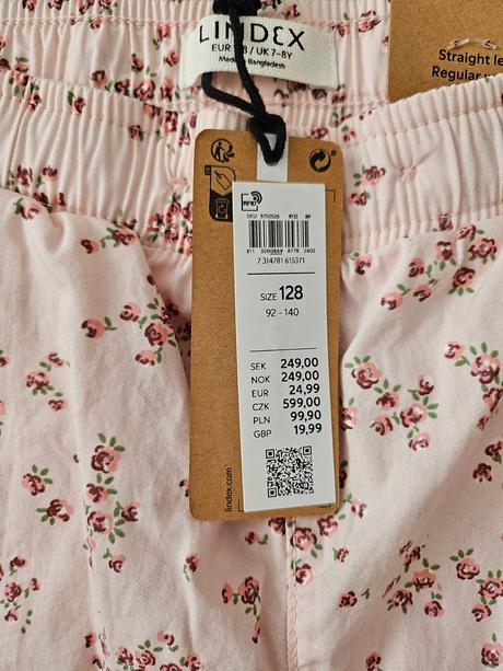 Tenké nohavice lindex 128, lindex,128