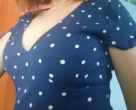 Tenké bodkované šaty, h&m,42