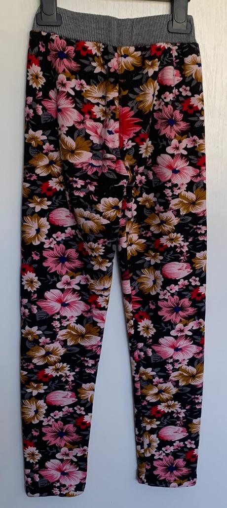 Dievčenské kvietkované nohavice, 128