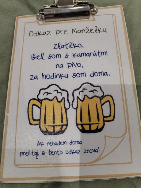 Tabuľka ako darcek, 