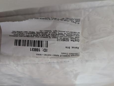 Matrac - detský sensillo - nový +1 použitý zadarmo, šírka (cm): 60,dĺžka (cm): 120