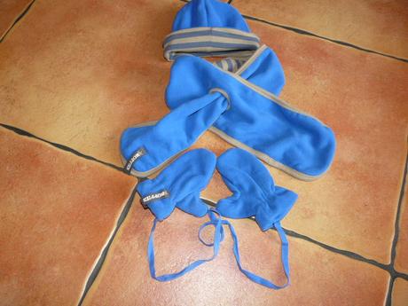 mäkká súprava - čiapka, šál, rukavičky, 80