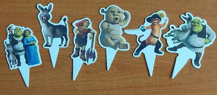 Tortový zápich shrek (12ks) - skladom, tz-252,