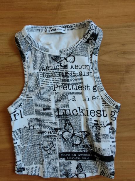 Tričko tielko crop top, new yorker,xs