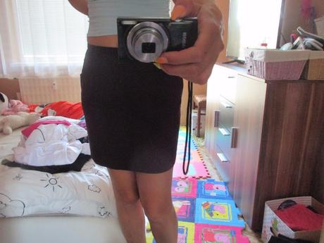 Bordová minisukňa, xl