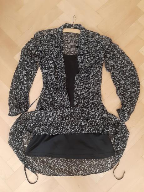 Letné čierne šaty, xs