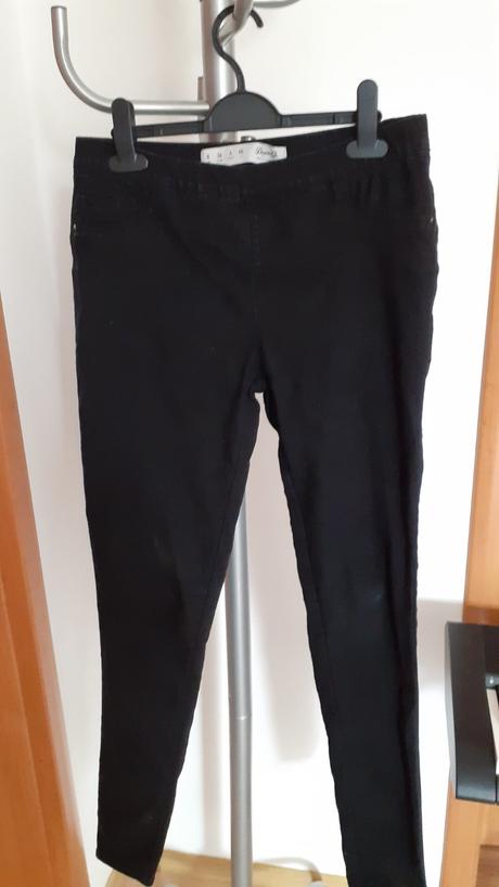 So zvysenym pasom v pase guma, denim,36