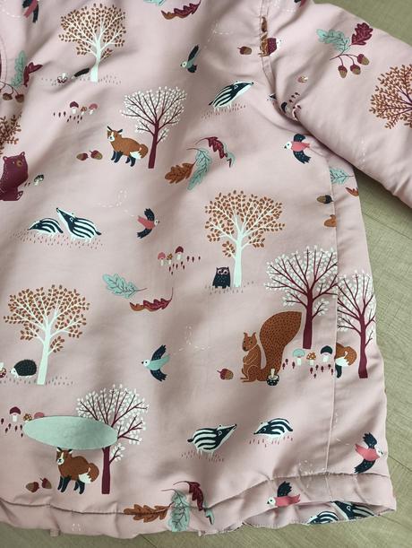 Lindex zimná bunda lesné zvieratká 128, lindex,128