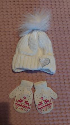 Čiapka a rukavice pre 2ročné dievčatko,