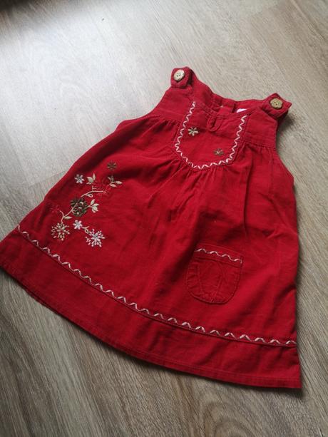 Menčestrové šaty s výšivkou, next,68