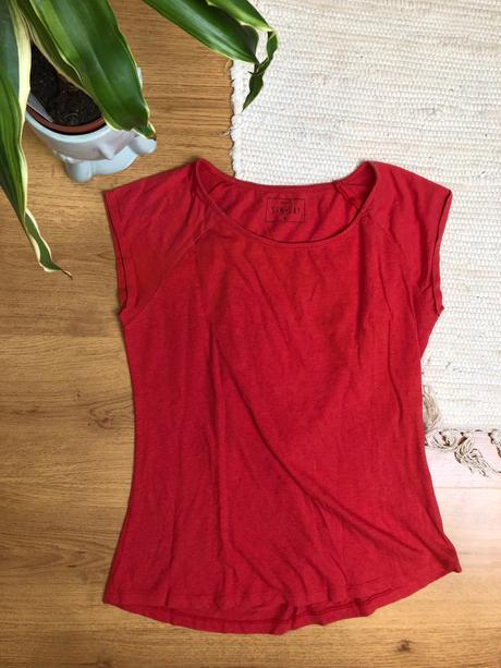 Červené tričko basic, sinsay,m
