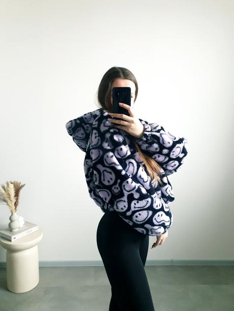 H&m x smiley kožúšok m, h&m,m