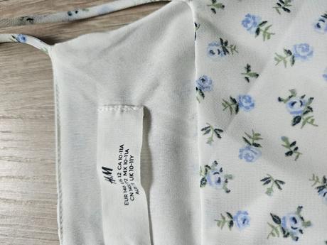 Krémové tielko s kvetinkami, h&m,146