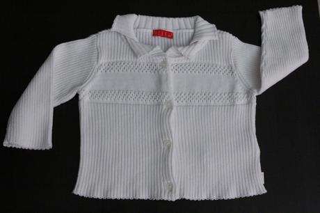 Elle svetrík, jarný, biely, ako nový, 6 mes., 68