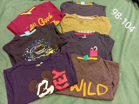 Tričká dlhý rukáv, h&m,104