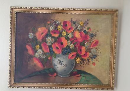 Kytica - krásna olejomalba,