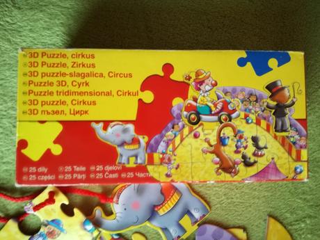 3d- cirkus, veľké puzzle,
