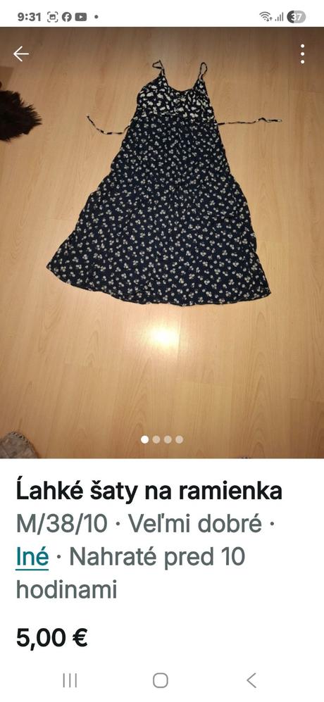 Letné šaty na ramienka, 38