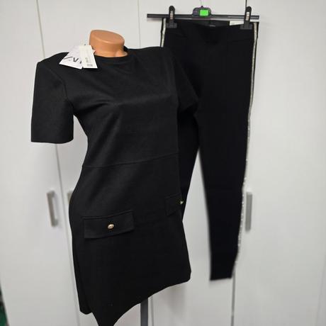 Cierny elegantny set, zara,xs