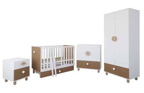 Postieľka loft 120x60, biela, šírka (cm): 60,dĺžka (cm): 120