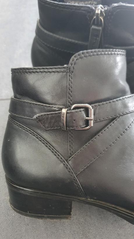 Kožené kotníkové topánky, tamaris,37