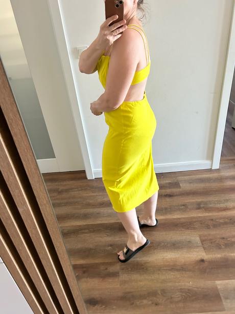 Citrónovožlté šaty asos, 42