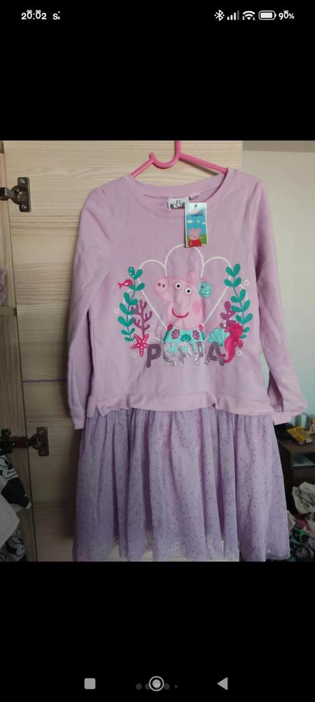 Peppa pig tylové bavlnené šaty c.122/128, disney,122
