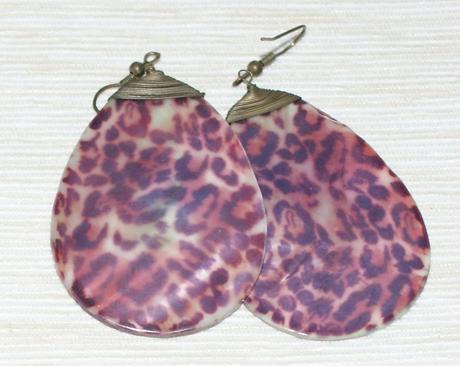 Velke nausnice s leopardim vzorom,