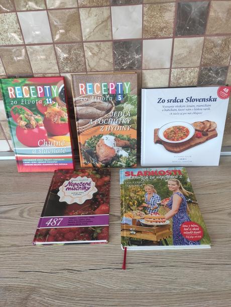 Kuchárske knihy 5ks,