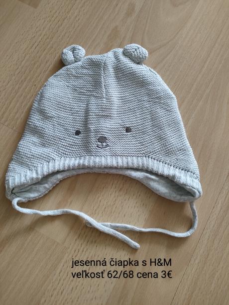 Jesenná čiapka, h&m,62