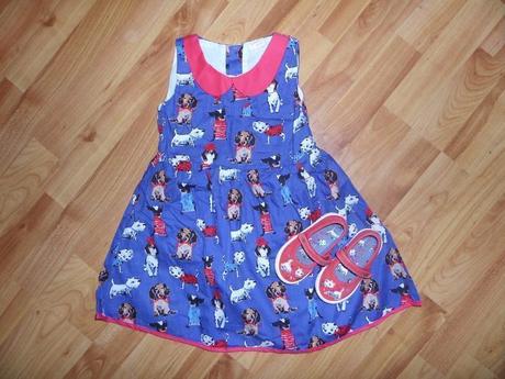 Psíčkové šaty + balerínky, next,98