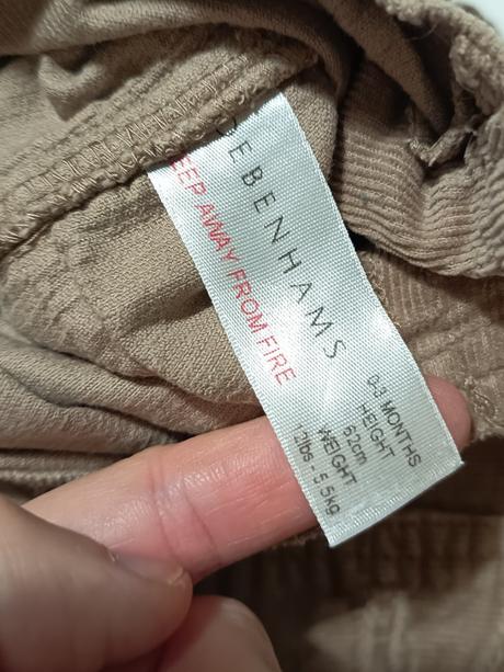 Menčestrové nohavice na traky, debenhams,62