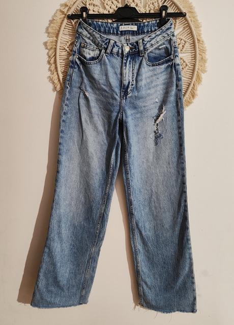 Široké džínsy, h&m,xs