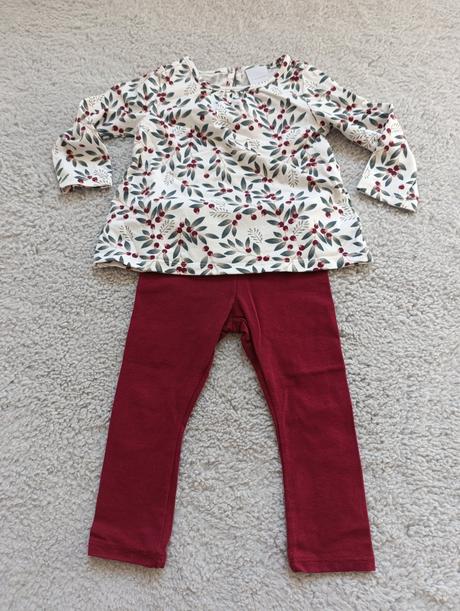 Jesenný kabátik, tričko a legíny 80 (9-12m), 80