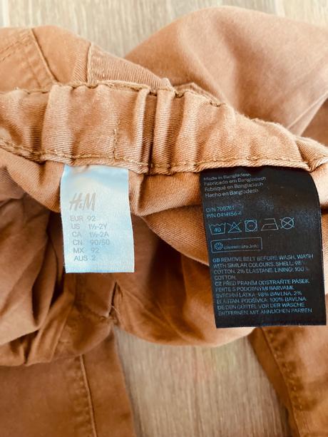 Zateplené nohavice, h&m,92