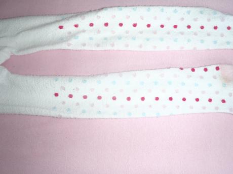 Pančušky biele bodkové, lupilu,92