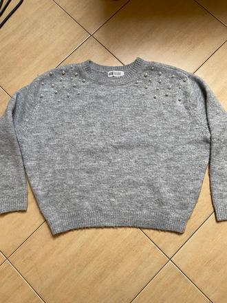 Sveter s koralikmi, h&m,146