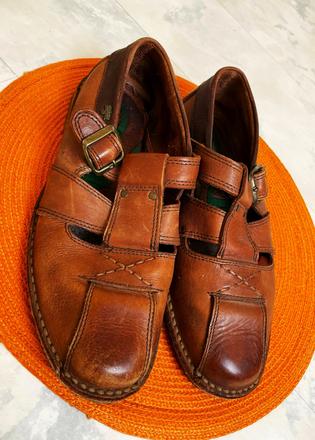 Celokožené retro sandále bebetto, 42