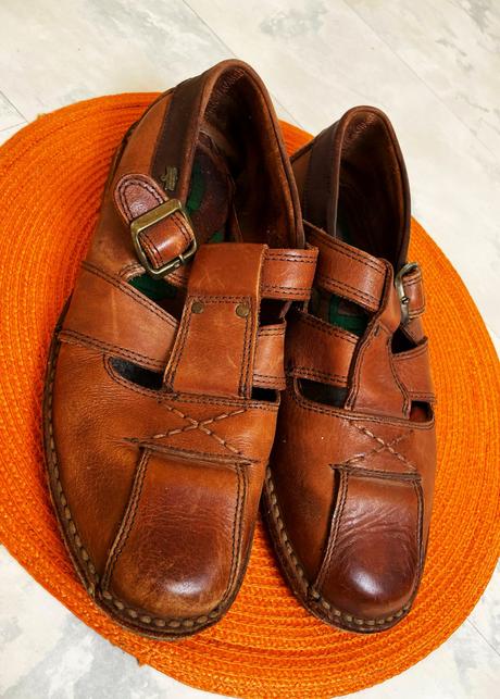 Celokožené retro sandále bebetto, 42