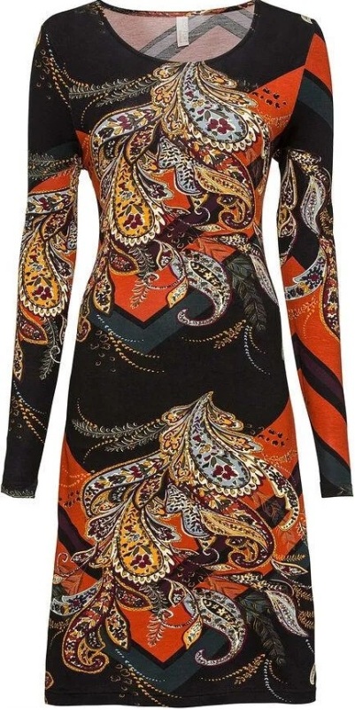 Džersejové šaty vzorované, l