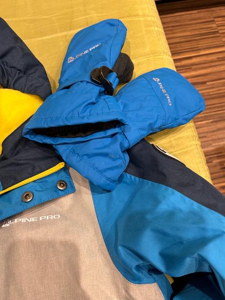 Modrá lyžiarska bunda, alpine pro,158