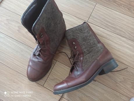 Kožené topánky mierne oteplene, 39