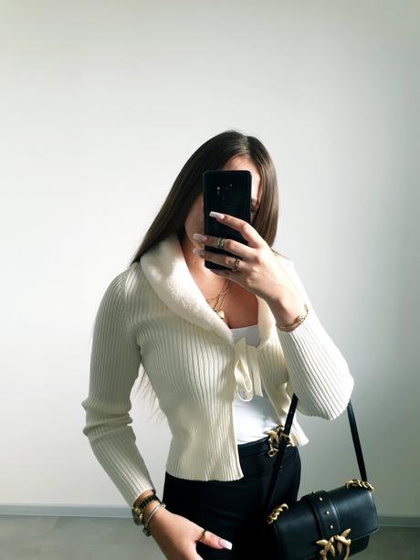 Svetrík s kožušinkou s/m, tally weijl,s