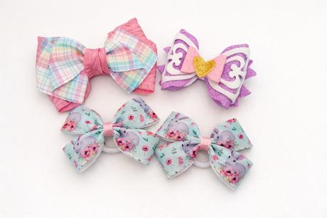 Balíčky mašiel na gumičke/štipce, 