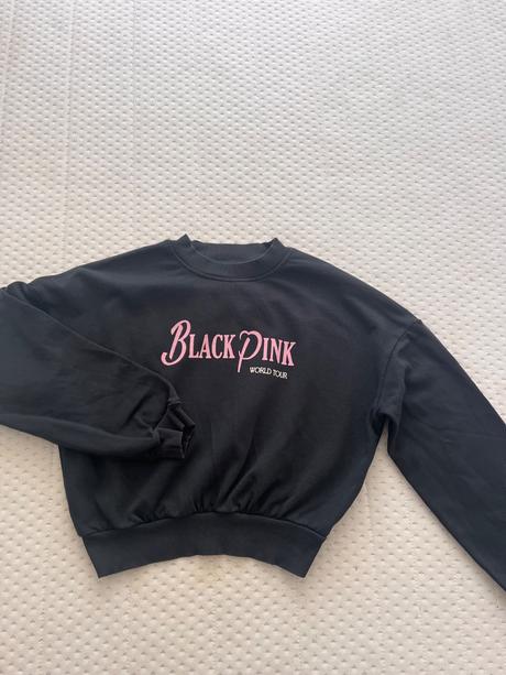 Crop topy black pink, h&m,146