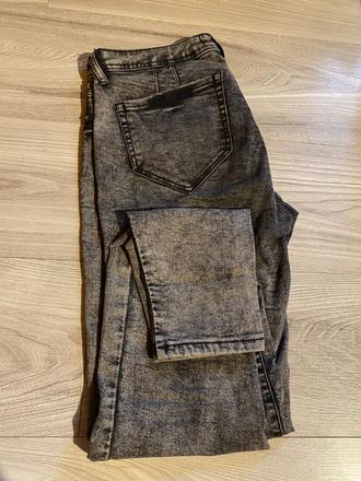 Sivé/mramorované skinny džínsy bershka, bershka,40