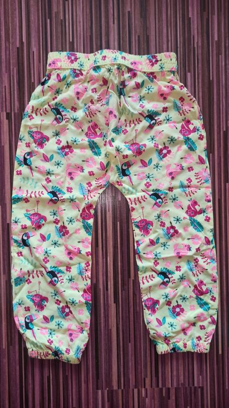 Letne nohavice s papagajom a plameniakom, pepco,98